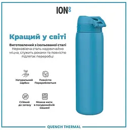 Пляшка для води металева вакуумна ION8 920 мл Vacuum Insulated Blue (I8TS1000BLU) - мініатюра 7