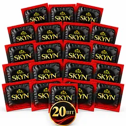 Презервативи SKYN Intense Feel 20 шт — безлатексні з точковою текстурою, максимум відчуттів поштучно