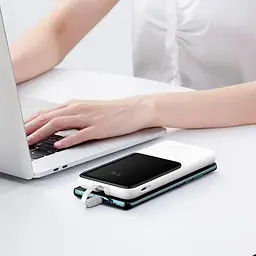 Портативна батарея Powerbank Baseus Elf Digital Display Fast Charge 10000 mAh 22.5W PPJL010002 White - мініатюра 4