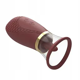 Вакуумний стимулятор клітора з вібрацією Dreamtoys Romance Roxy бордовий - мініатюра 2