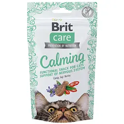 Ласощі для котів Brit Care Cat Snack Calming з куркою, м'ятою та ягодами годжі 50 г