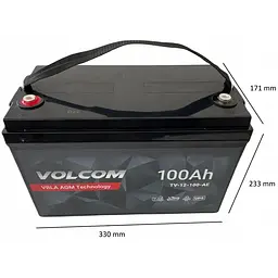 Акумулятор Rebel AGM Volcom 12V 100Ah VRLA - мініатюра 4