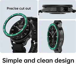 Безель Green та силіконовий ремінець Sikai для смартгодинника Xiaomi Watch S3/S4 - мініатюра 9