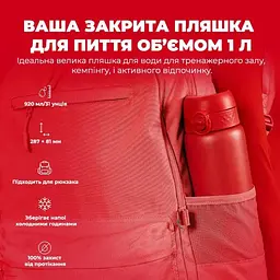 Пляшка для води металева вакуумна ION8 920 мл Vacuum Insulated Red (I8TS1000Red) - мініатюра 6