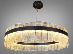 Стельова люстра LED Diasha 817/800PB 817, 190W, чорний кришталь, регульована висота, для вітальні, коридору, спальні - мініатюра 2
