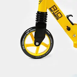Самокат Best Scooter Rio 68-89х54.5 см Жовто-чорний 000283540 - мініатюра 4