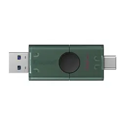 Флеш-накопичувач Kingston 128GB DataTraveler DuoG2 USB-A + USB-C 3.2 Gen1 чорний/зелений - мініатюра 3