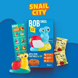 Уцінка. Натуральні цукерки Bob Snail Яблуко-Груша з колекційною іграшкою Dragosnails 20 г - мініатюра 4