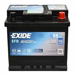 Акумулятор автомобільний EXIDE START-STOP EFB 55A (EL550) - мініатюра 2