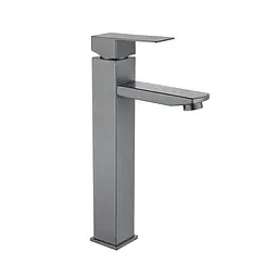 Змішувач для умивальника Wezer PRO11-02-GUNGREY, збройова сталь, Графітовий хром