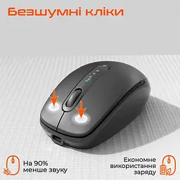 Мишка Meetion BTM100R Wireless/Bluetooth Black (MT-BTM100R-A) - мініатюра 2