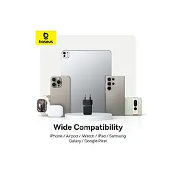 Зарядний пристрій Baseus Palm Cluster 30 Вт, USB-C + USB-A, швидке заряджання, чорний (P1011160A113-00) - мініатюра 9
