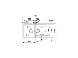 Кухонна мийка Franke Basis BFG 651-78 (114.0272.634) сахара - мініатюра 2