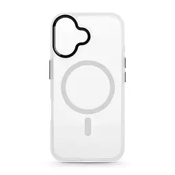 Чехол Apple iPhone 16, Unit MagSafe, белый, прозрачный, магсейф, противоударный, магнитный, панель-накладка с поддержкой MagSafe, с поддержкой беспроводной зарядки, TPU+PC, защита всего корпуса, ударопрочный, ArmorStandart (ARM78705)