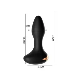 Вібраційна анальна пробка LILO з USB-зарядкою 13 см. K000715 - мініатюра 4