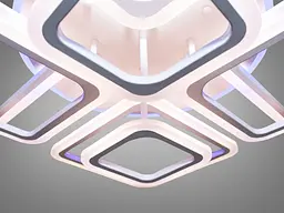 Люстра стельова LED Diasha A8160/8WH, 235W, 3200K-6500K, білий метал, для низьких стель, з диммером і пультом управління - мініатюра 4