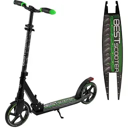 Самокат Best Scooter 80-98.5х57х14см Чорно-зелений 000255887