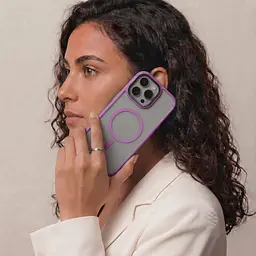 Чехол для Apple iPhone 16 Pro, Uniq MagCase, розовый, противоударный, панель-накладка с MagSafe, ударопрочный TPU+PC, с магнитом MagSafe, поддержка полноценной беспроводной зарядки, ArmorStandart (ARM79509) - мініатюра 5