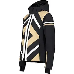 Куртка CMP Women's Geometric Patterned Ski Jacket Black/Beige L (1097-32W0256-04UM 42) - мініатюра 2