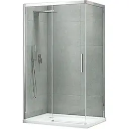 Бічна стінка для кабіни Koer SR SW05-90x200-TR-01 прозоре скло Easy Clean 6 мм, хром KR5407, прозоре, хром