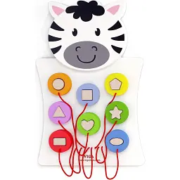Бізіборд Viga Toys Зебра з фігурками (50681FSC)