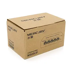 Комутатор POE 48V Mercury MS05CP 4 порти POE+1 порт Ethernet (Uplink ) 10/100 Мбіт/сек, БП в комплекті + перехідник - мініатюра 2