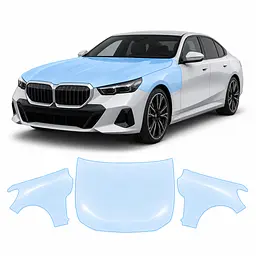 Антигравійна захисна бронеплівка за лекалами для BMW i5 G60 2023- капот і передні крила