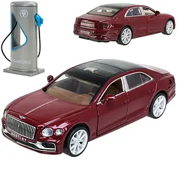 Колекційна металева модель автомобіля Автопром Bentley Flying Spur Hybrid із зарядною станцією, інерцією, світлом та звуком 1:38 - мініатюра 2