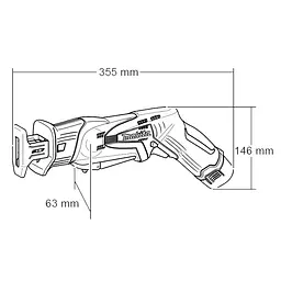 Лобзик Makita JR100DZ акумуляторний CXT 10.8 В - мініатюра 4
