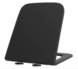 Сидіння для унітазу Mixxus Premium Seat Cover Quadro-Diverse-2001 Black з мікроліфтом 448х35 MP6614, Чорний матовий - мініатюра 2