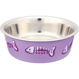 Миска Trixie для котів на гумовій основі, металева з пластиковим покриттям, 12 см, 250 мл - мініатюра 2