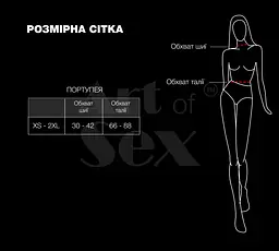 Жіноча портупея з шипами Art of Sex - Milana, екошкіра, розмір XS-2XL, колір червоний - мініатюра 5