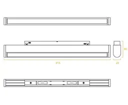 Світильник магнітний трековий KLOODI KDMG-MOON315 12W 3K BK - мініатюра 2