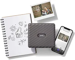 Подарунковий набір Фотопринтер Fujifilm Instax Link Wide, Фотопапір 20 шт, Сірий чохол, Фотоальбом на 64 фото Сірий - мініатюра 4