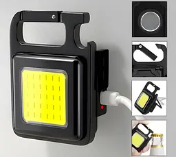 Ліхтарик брелок світлодіодний Primo Led Cob c карабіном та магнітом - мініатюра 3