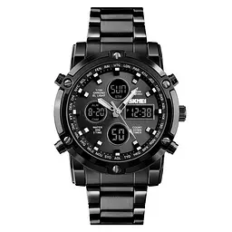 Наручний годинник чоловічий 1389BK All Black Skmei acs0030778