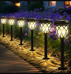 Садові сонячні світильники 6 Pack Solar Lights X15 6 шт. на сонячних батареях підсвічування газону - мініатюра 2