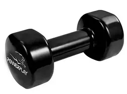 Гантель вінілова PowerPlay 1,5 кг PP_4121 Чорна 1 шт (PP_4121_1,5kg) - мініатюра 2