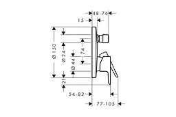 Змішувач для ванни Hansgrohe Neovis Q chrome 71482000 - мініатюра 3