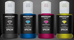 Комплект чорнил PRINTALIST для Epson 4х140г B/C/M/Y водорозчинне (PL-INK-EPSON-SET4)