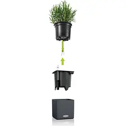 Комплект вазонів Lechuza Green Wall Home Kit Glossy 48х6х14 см білий (13523) - мініатюра 4