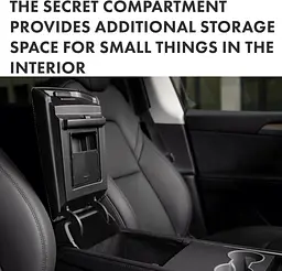 Органайзер для потайного відділення для Tesla 3 2017- Tesla Y 2021- (прихований відсік для зберігання в підлокітник) - мініатюра 3