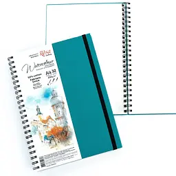 Блокнот для акварелі на спіралі Unica by Fabriano А4 250г/м2 32 л папір білий Бірюза ROSA Gallery - мініатюра 3