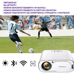 Портативний wifi міні led проектор android 9.0 full hd 1920*1080 p 4000 lumen з динаміком Cheerlux teh0032252 - мініатюра 9