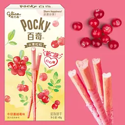 Японські палички Glico Pocky Heart Milk Cranberry 45г - мініатюра 6