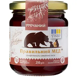 Мед Правильний мед Гречаний, 250 г (894382)