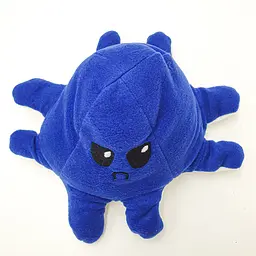 М'яка іграшка Восьминіг перевертень двосторонній веселий сумний Mood Octopus 25 см UKC синьо/білий - мініатюра 6
