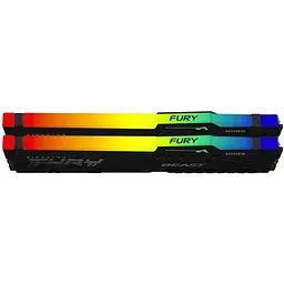 Модуль пам'яті DDR5 Kingston FURY Beast RGB EXPO 2x64 ГБ 5600 МГц чорний (KF556C40BBAK2-128) [175481] - мініатюра 2