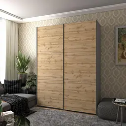 Шафа-купе Doros G-Caiser Графіт / Дуб Евок 2 ДСП / 3 частини 180х60х240 (42005014)