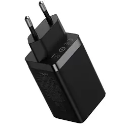 МЗП Baseus GaN5 Pro 65W 2Type-C+USB 100W EU (CCGP12020) Black - мініатюра 4